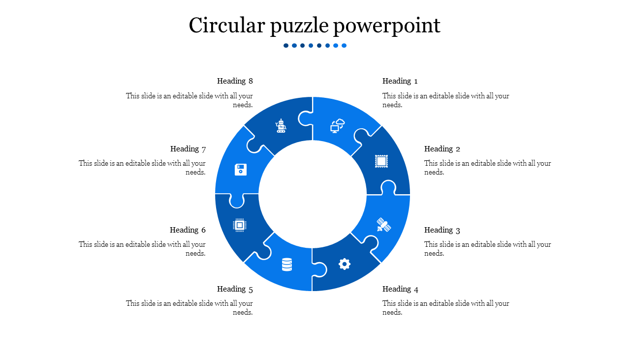 Free - Best Circular Puzzle PowerPoint Slide For Presentation